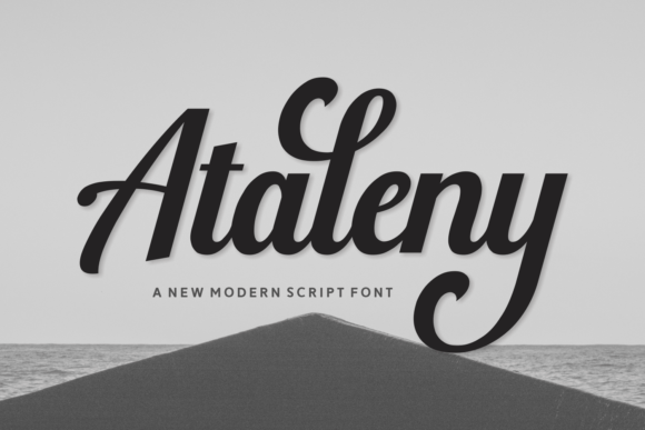 Ataleny: A Bold Modern Script Typeface for Editorial Design