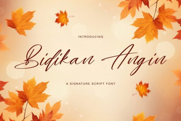 Bidikan Angin: Elegant Script Font for Web Design