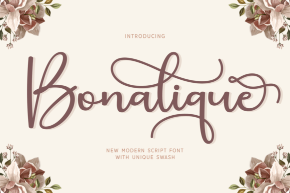 Bonalique: A Modern Script Typeface for Editorial Design