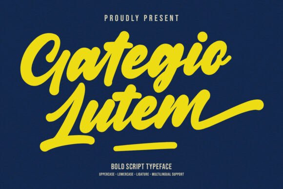 Gategio Lutem: Bold Script Font for Branding