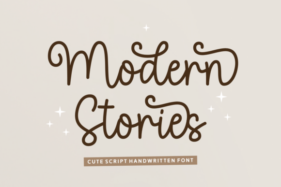 Modern Stories Typeface for Whimsical Branding