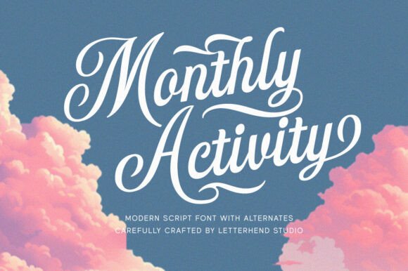 Monthly Activity Font: A Modern Script for Designers
