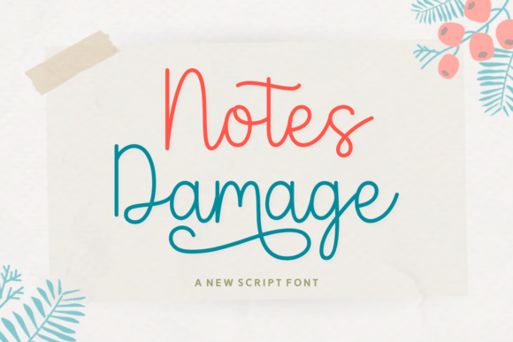Notes Damage Font for Authentic Small Business Branding