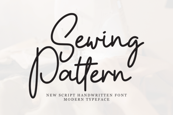 Sewing Pattern Font for Elegant Brand Design