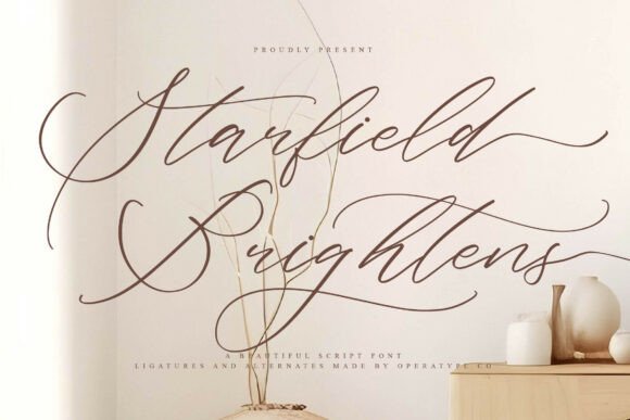 Starfield Brightens: A Luxe Script Font for Makers