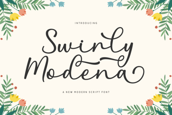 Swirly Modena Font for Elegant Web Design