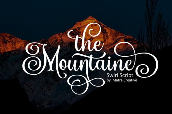 The Mountaine Font: Elegant Script for Editorial Design